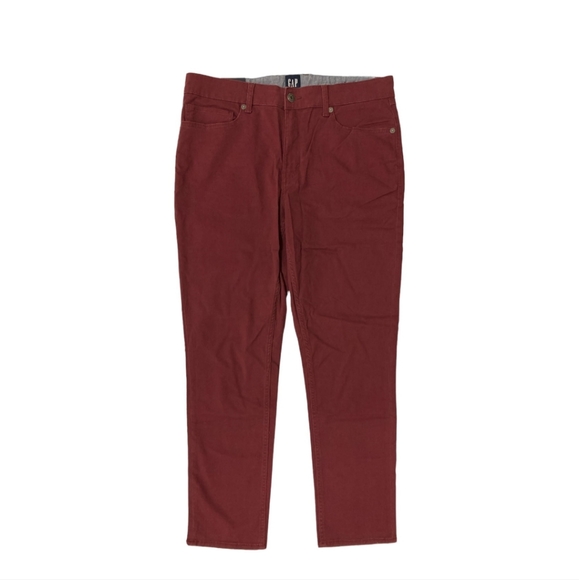 🆕️ GAP 40x30 5 Pocket Pant slim fit NWT Zinfandel maroon burgundy - Picture 3 of 4